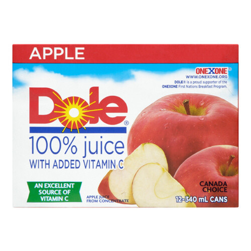 Dole Apple Juice 12 x 340 ml (cans)