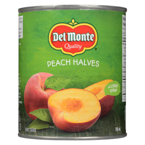 Del Monte Peach Halves In Light Syrup 796 ml