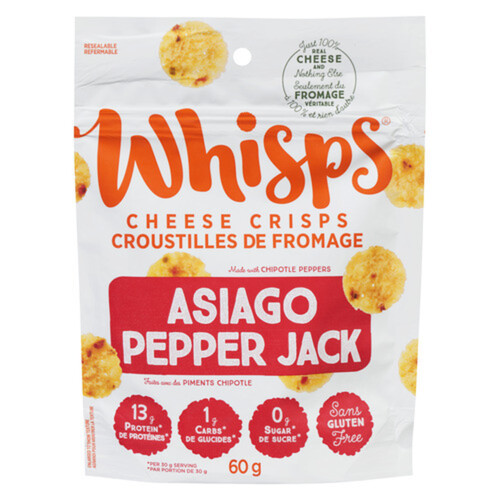 Whisps Cheese Snacks Asiago Pepper Jack 60 g