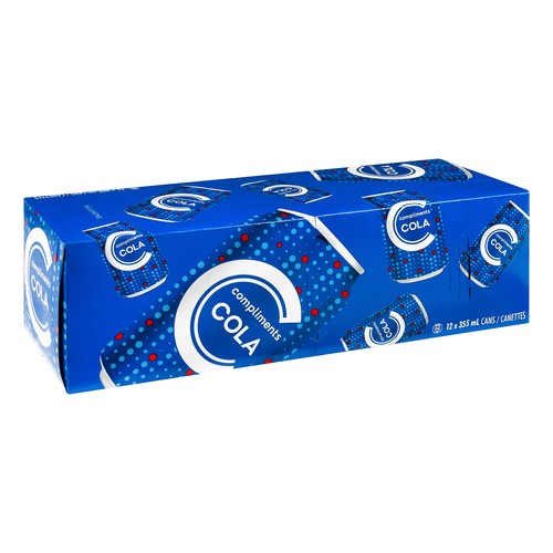 Compliments Soft Drink Cola Blue 12 x 355 ml