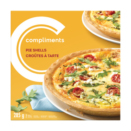 Compliments Pie Shells Regular 9 Inch 285 g (frozen)