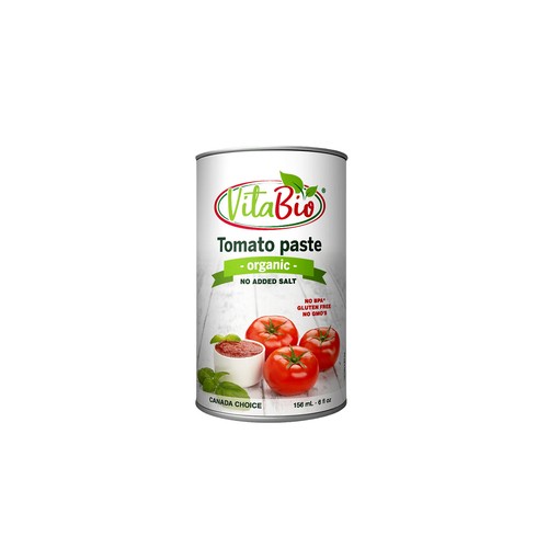 Vitabio Organic No Salt Added Tomato Paste 156 ml