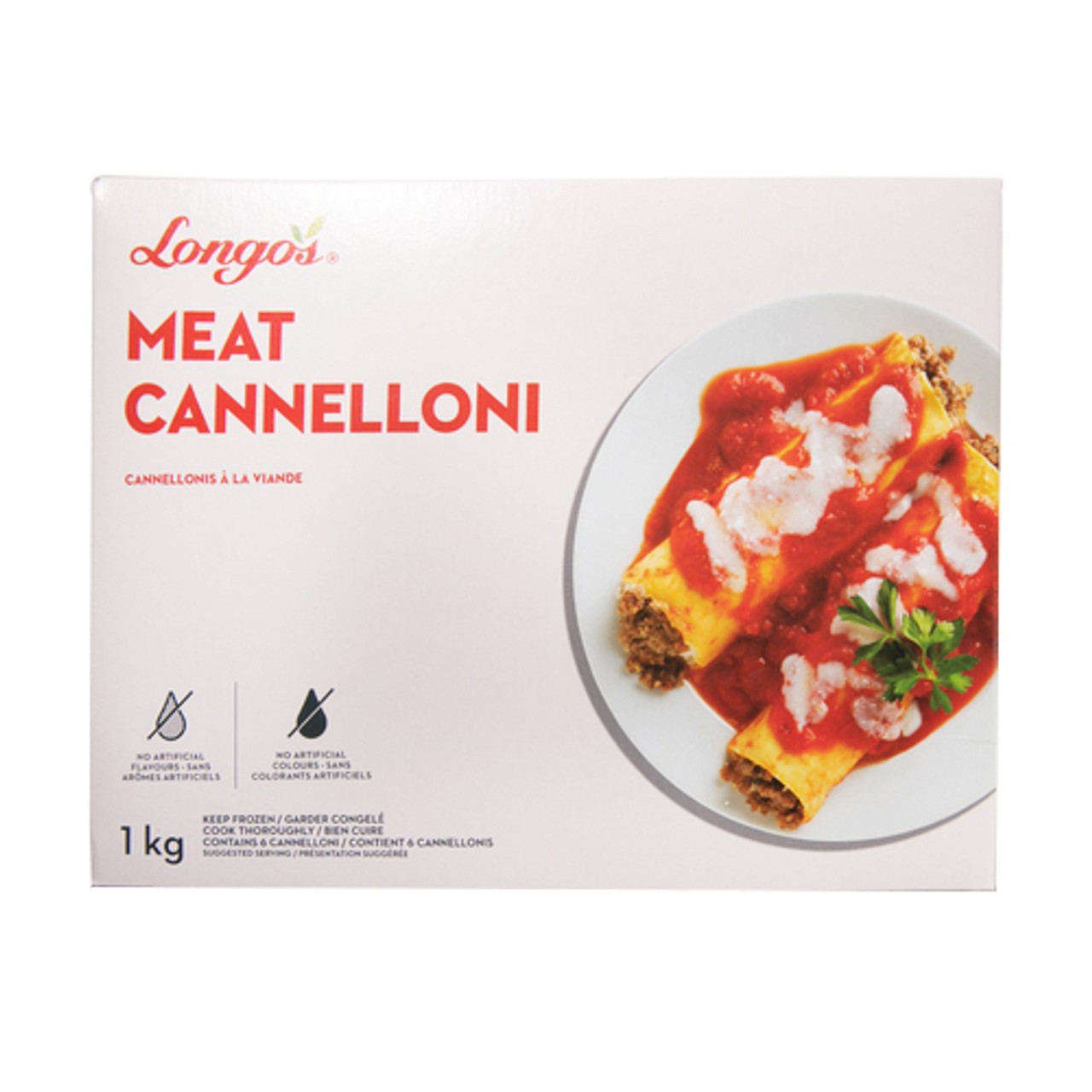 Longo's Frozen Meat Cannelloni 1 kg - Voilà Online Groceries & Offers