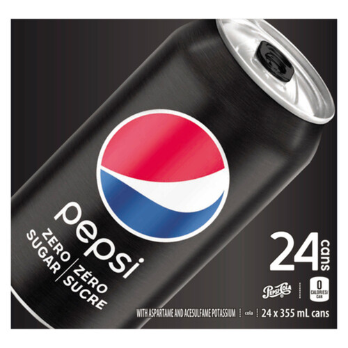 Pepsi Zero Sugar 24 x 355 ml (cans) 