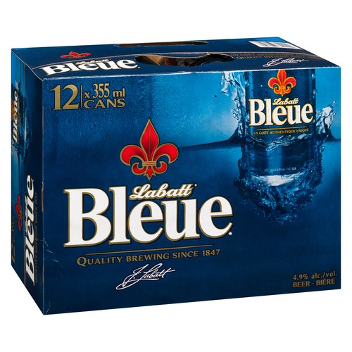Labatt Blue Beer 5% Alcohol 12 x 355 ml (cans)