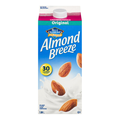 Blue Diamond Gluten-Free Almond Breeze Unsweetened Original 1.89 L