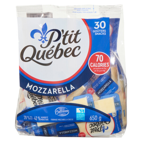 P'tit Quebec Cheese Mozzarella Snacks 30 units 650 g