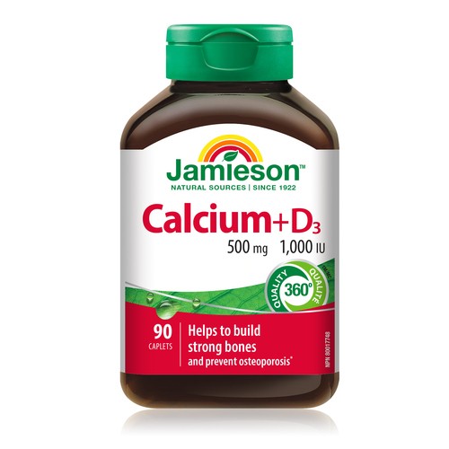 Jamieson Calcium Supplement With Vitamin D Caplets 90 Count