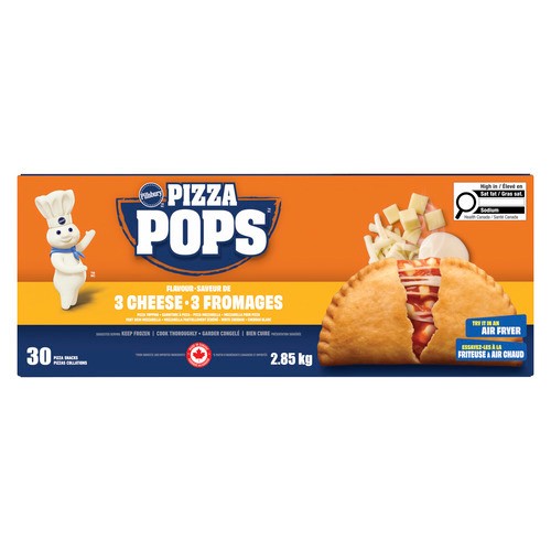 Pillsbury Pizza Pops Frozen Pizza Snack Three Cheese 2.85 kg