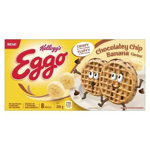 Kellogg's Frozen Waffles Chocolatey Chip Banana 280 g