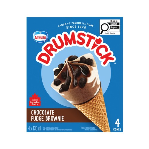 Nestle Drumstick Frozen Cones Chocolate Fudge Brownie 4 x 130 ml