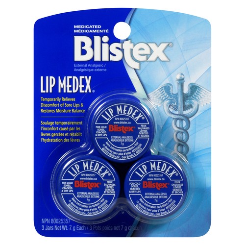 Blistex Medicated Lip Balm 3 Pack 21 g