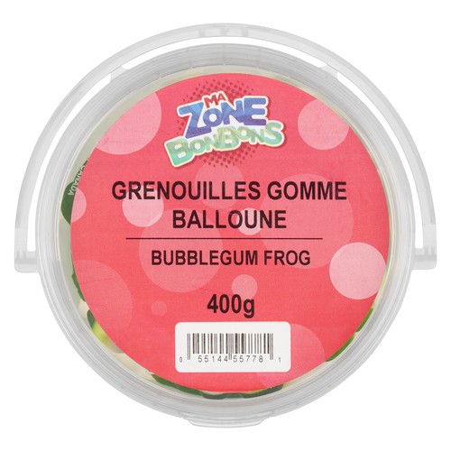Les Aliments Johnvince ZB BubbleGum Chubby Frog Candy 400 g