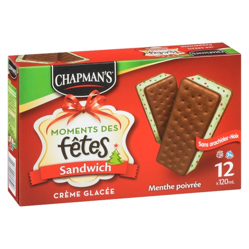 Chapmans Ice Cream Sandwich Peppermint 12 x 120 ml