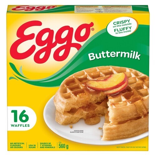 Kellogg's Eggo Frozen Waffles Buttermilk 560 g