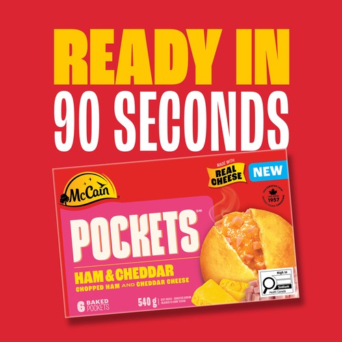 McCain Pockets Ham & Cheddar 6 x 90 g