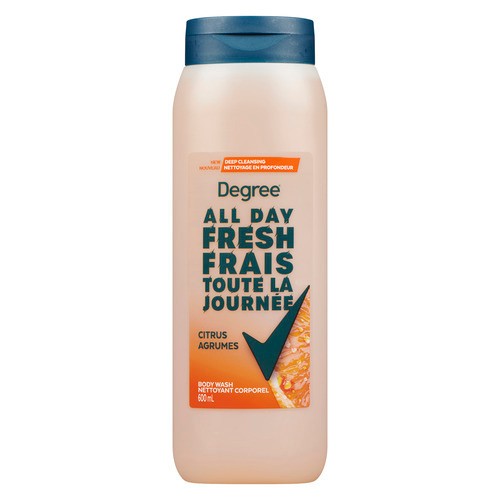 Degree Body Wash All Day Fresh Citrus 600 ml