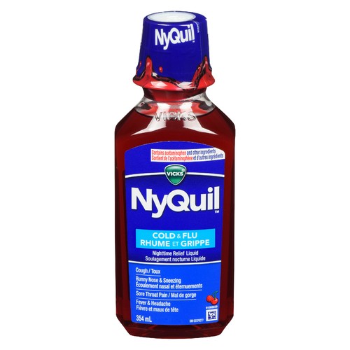 Vicks Nyquil Cold & Flu Cherry 354 ml