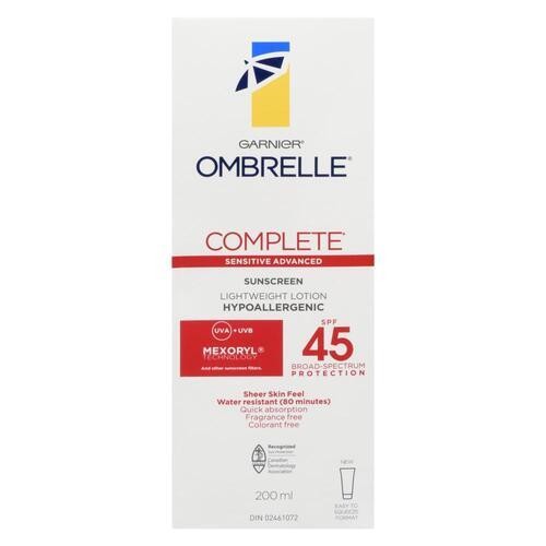Garnier Ombrelle Complete Sunscreen Sensitive Advanced SPF 45 200 ml