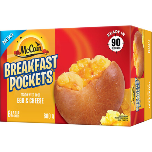 McCain Frozen Breakfast Pockets Egg And Cheese 600 g