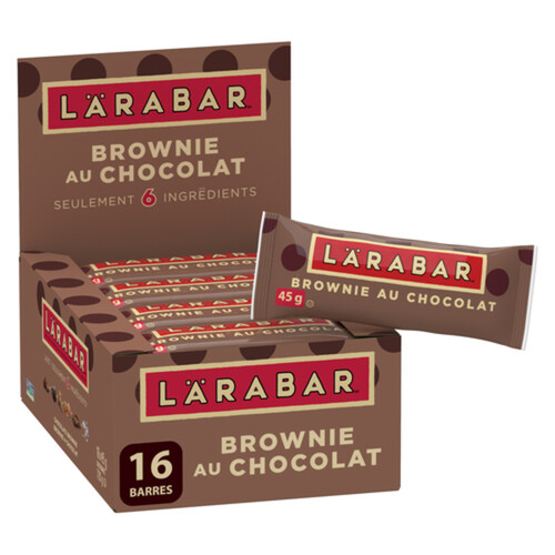 Larabar Gluten-Free Energy Bar Chocolate Brownie Value Size 16 x 45 g
