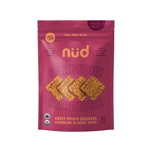 Nud Organic Vegan & Gluten-Free Crackers BBQ 66 g