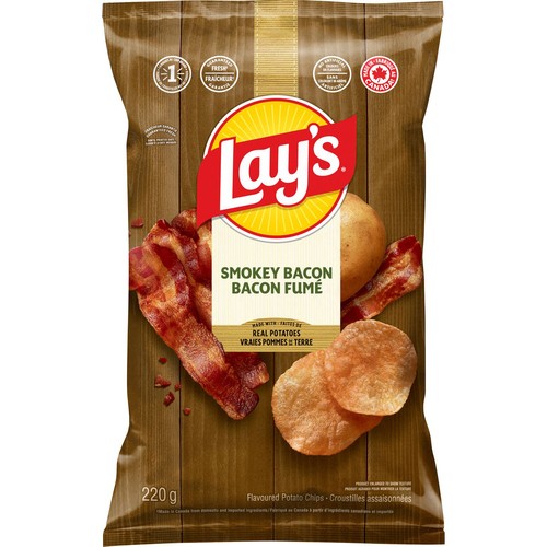 Lay's Potato Chips Smokey Bacon 220 g