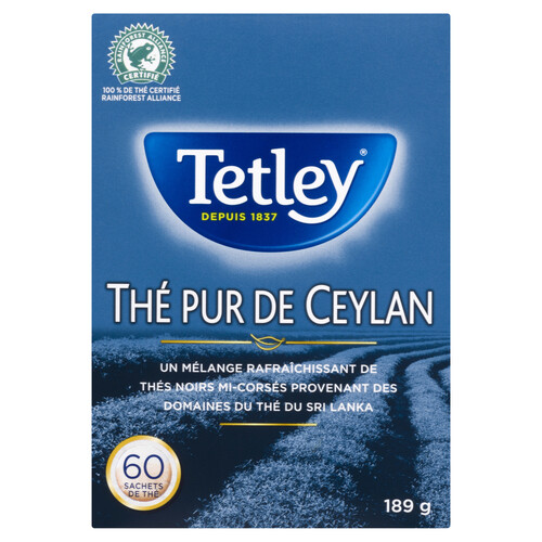 Tetley Pure Black Ceylon Tea 60 Tea Bags