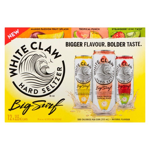 White Claw Big Surf Mix Beverage 5% Alcohol 12 x 355 ml (cans)