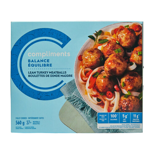 Compliments Balance Frozen Meatball Lean Turkey 560 g