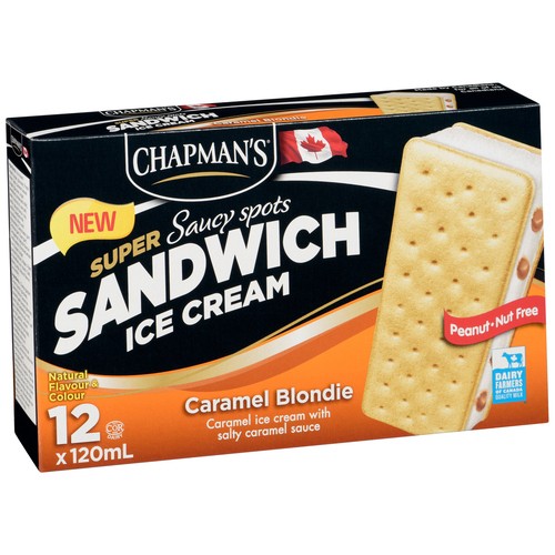 Chapman's Ice Cream Sandwich Super Saucy Blondie Caramel 12 x 120 ml