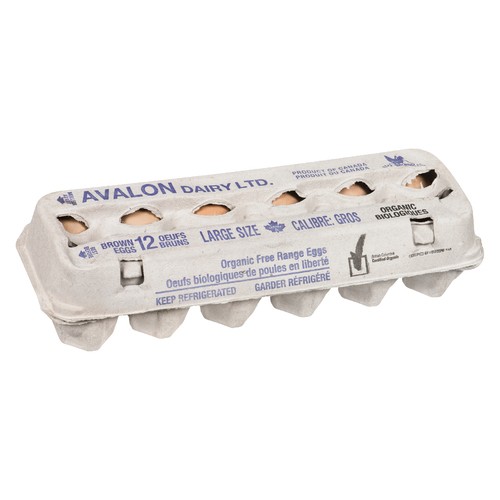 Avalon Organics Brown Eggs Free Range Large 12 Count