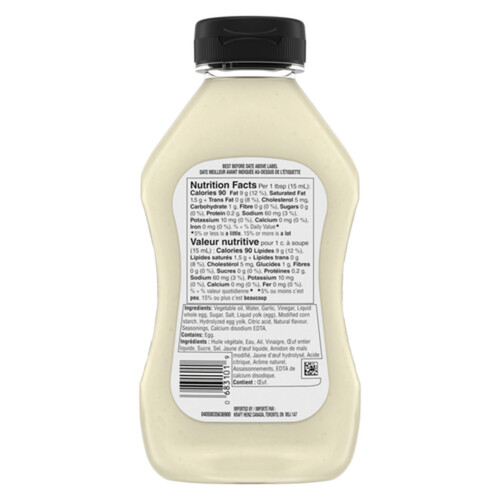 Heinz Aioli Dressing Garlic 355 ml