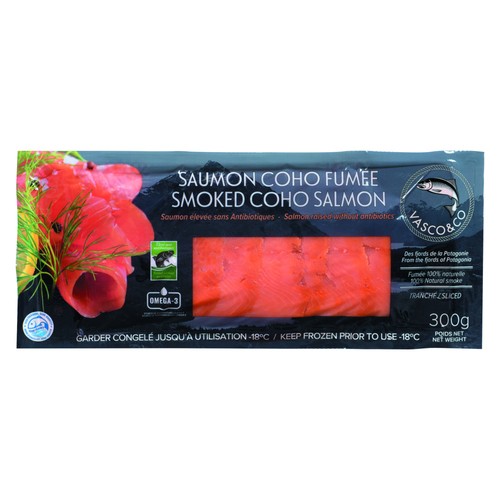 Vasco Frozen Smoked Coho Salmon 300 g