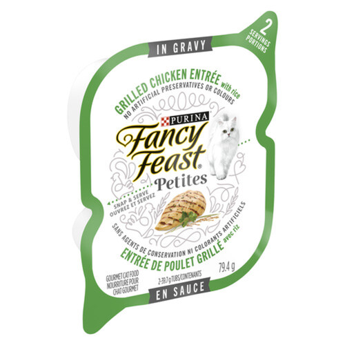 Fancy Feast Petites Wet Cat Food Grilled Chicken Entrée With Rice In Gravy 79.4 g