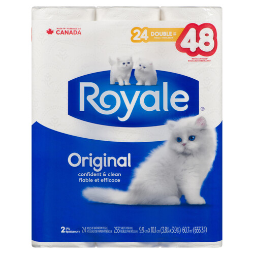 Royale Bathroom Tissue Original 2-Ply 24 Rolls x 253 Sheets