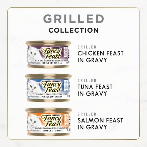 Fancy Feast Wet Cat Food Grilled In Gravy Variety Pack 12 x 85 g
