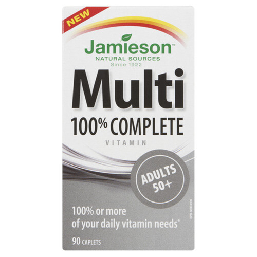 Jamieson 100% Complete Multi Vitamins For Adult 50+ Caplets 90 Count