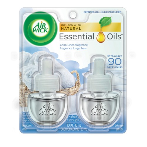 Air Wick Crisp Linen Scented Oil Refill 2 x 20 ml