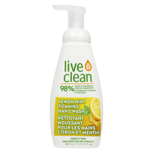 Live Clean Foaming Hand Wash Lemon Mint 400 ml