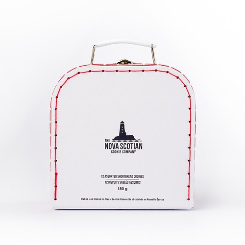 The Nova Scotian Cookie Company Assorted Shortbread Cookies Suitcase 12 Pack 300 g