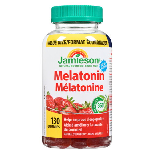 Jamieson 2.5mg Melatonin Gummy Strawberry 130 Count