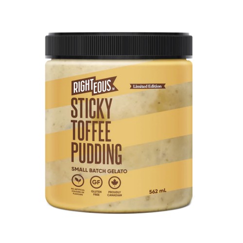 Righteous Gelato Sticky Toffee Pudding 562 ml