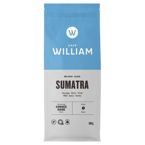 Café William Whole Bean Coffee Sumatra Blend Dark Roast 800 g