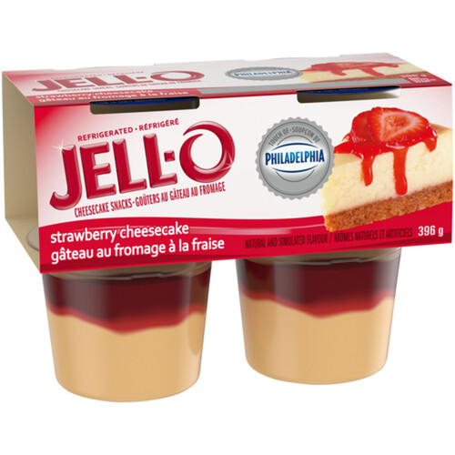 Jell-O Refrigerated Pudding Snacks Strawberry Cheesecake 4 x 99 g