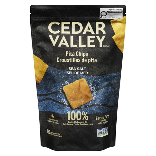 Cedar Valley Selections Pita Chips Sea Salt 180 g