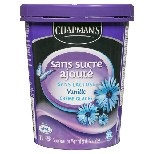 Chapman's Lactose-Free No Sugar Added Ice Cream Vanilla 1 L