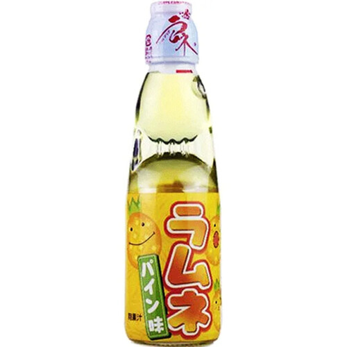 Hata Flavoured Ramune Soda Pineapple 200 ml (bottle)