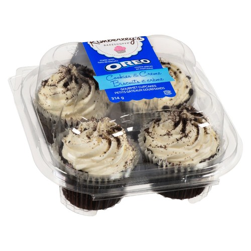 Kimberley's Bakeshoppe Gourmet Cupcakes Oreo Cookies & Creme 4 Pack 314 g (frozen)