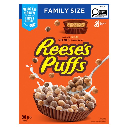 Reese's Puffs Cereal Peanut Butter Chocolate Family Size 601 g